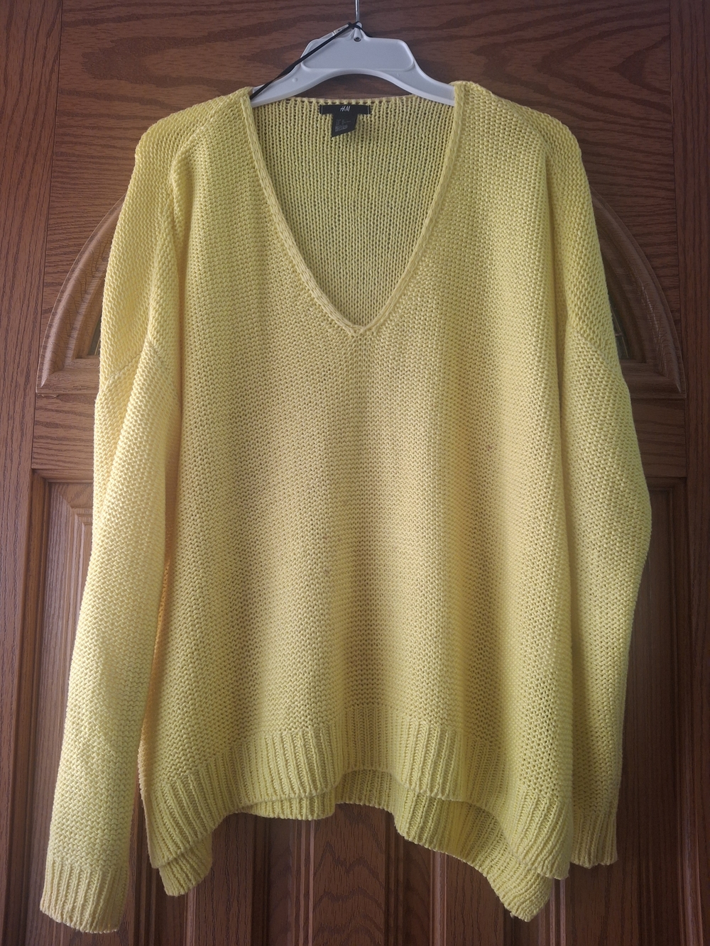 H&M Bright Yellow V-Neck Women's Sweater